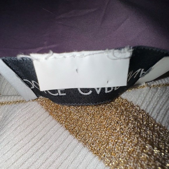 Dolce & Gabbana Metallic Stripe Rib Knit Halter Top Size 42 (EU) 6-8 est. US - Picture 11 of 12